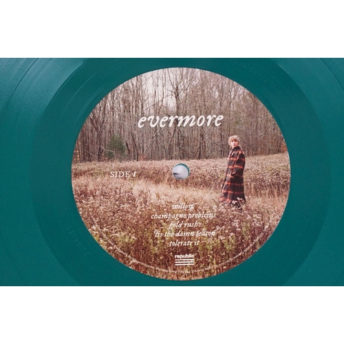 86 - Vinyl - 3 Taylor Swift LPs to include Evermore (green vinyl), Folklore (brown 'In The Trees' pressin... 