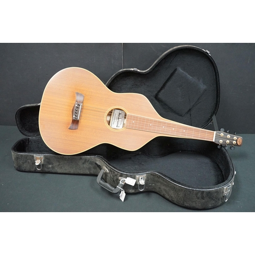 398 - Guitar - Anderwood AW-0MM acoustic lap guitar with hard case. Serial 000487