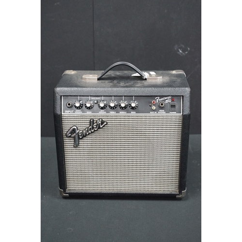 404 - Guitar Amps - 4 electric guitar practice amps to include a Marshall 5005 Lead 12, Fender Frontman 15... 