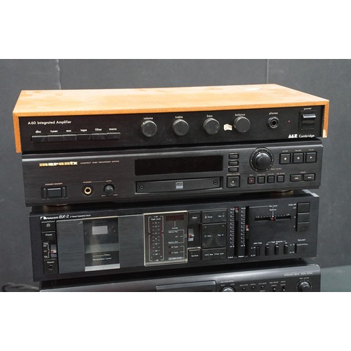 422 - Hi-Fi - 6 Audio separates to include a Nakamichi BX-2 cassette deck, audiolab8000A, Marantz CD50, So... 