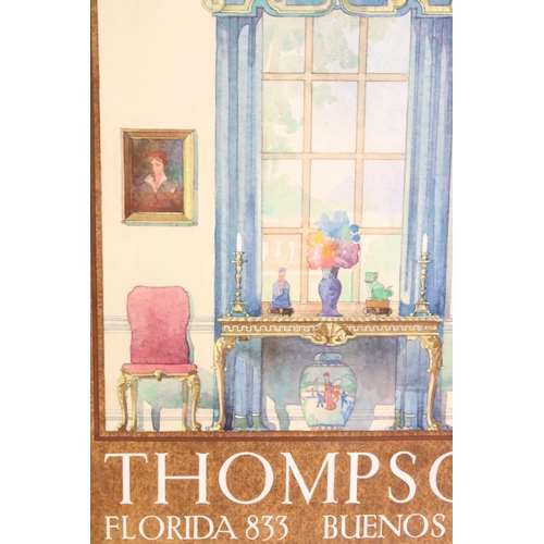 535A - Rosina Bobadilla (Artist / Illustrator), illustration inscribed ' Thompson Buenos Aires', watercolou... 