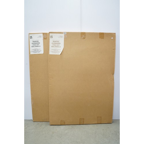 255A - Shop Display - Two large boxed Hasbro Avengers cardboard trade display kits (boxes 56