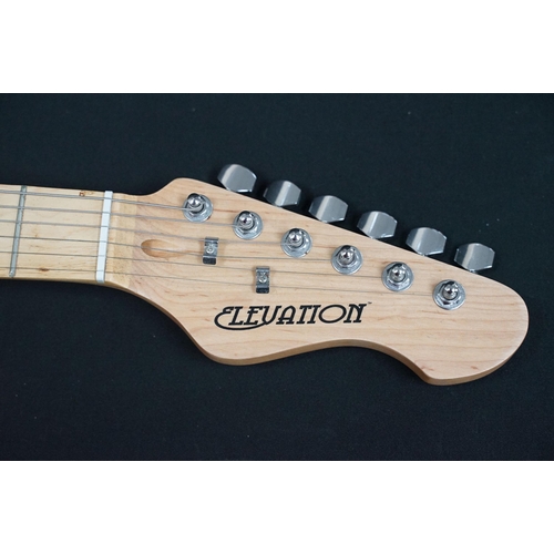 443A - Guitar - 2 stratocaster style electric guitars to include an Encore and an Elevation, both in black ... 