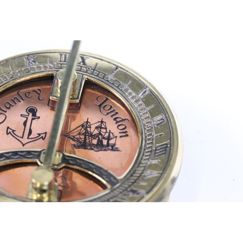 253 - Brass cased compass and sundial (Stanley)