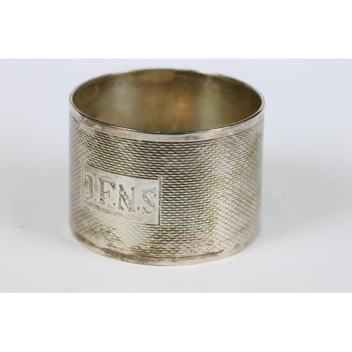 269 - A fully hallmarked sterling silver napkin ring within original fitted display case, assay marked for... 