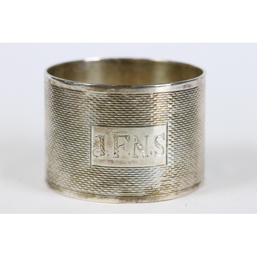 269 - A fully hallmarked sterling silver napkin ring within original fitted display case, assay marked for... 