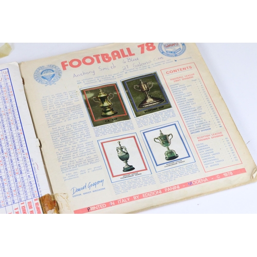 281 - Panini Football 78 collectors sticker album with stickers