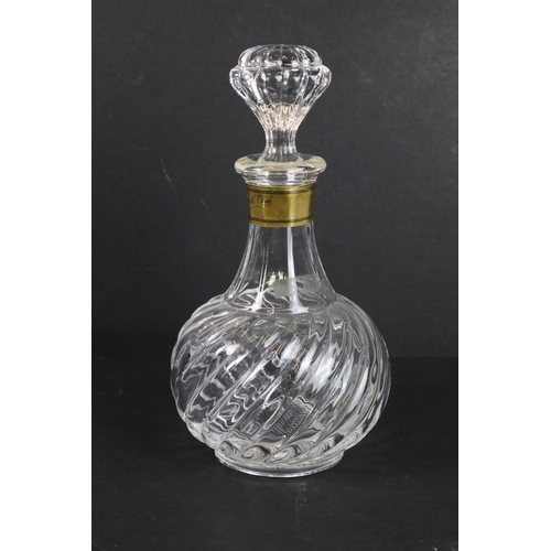 85 - Selection of glass to include Waterford crystal claret decanter with handle on footed base, Otard co... 