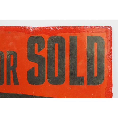 125 - Advertising - estate agent's sign, ' To Be Let or Sold Apply Symmons & Son 27, High St Maidenhead ',... 