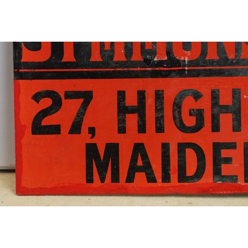 125 - Advertising - estate agent's sign, ' To Be Let or Sold Apply Symmons & Son 27, High St Maidenhead ',... 