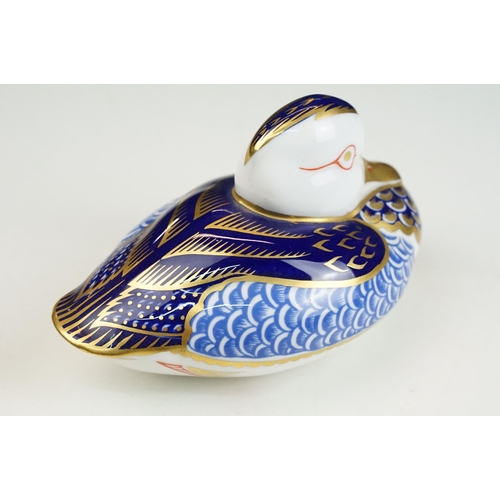 17 - Royal Crown Derby Imari pattern paperweights in the form of a field mouse with silver stopper, duck ... 