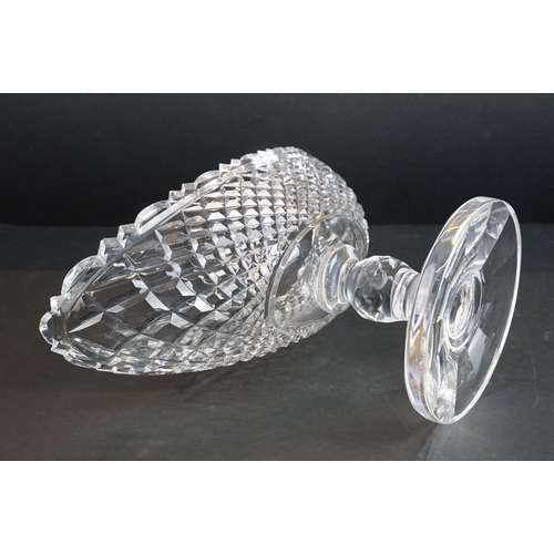 31 - Waterford crystal boat bowl centrepiece, W 33cm