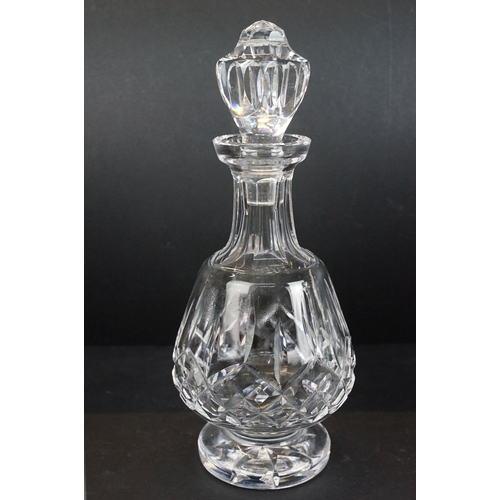 33 - Collection of cut glass decanters to include Villeroy and Boch and Shannon crystal, etched Rock Isla... 