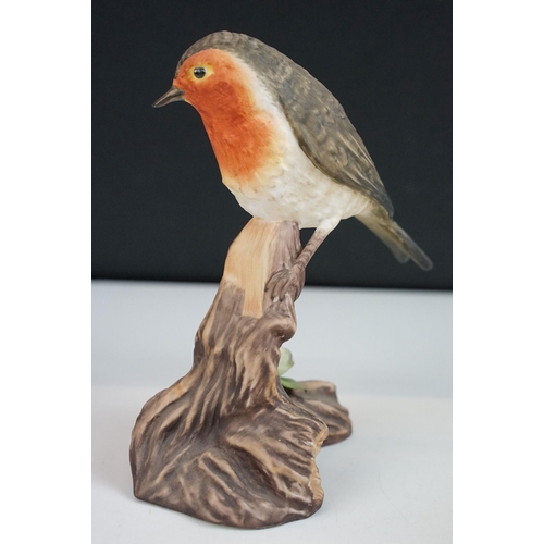 35 - Renaissance ceramic bird figurines to include Nuthatch, Bullfinch, Robin, Long Tailed Tit, Woodpecke... 