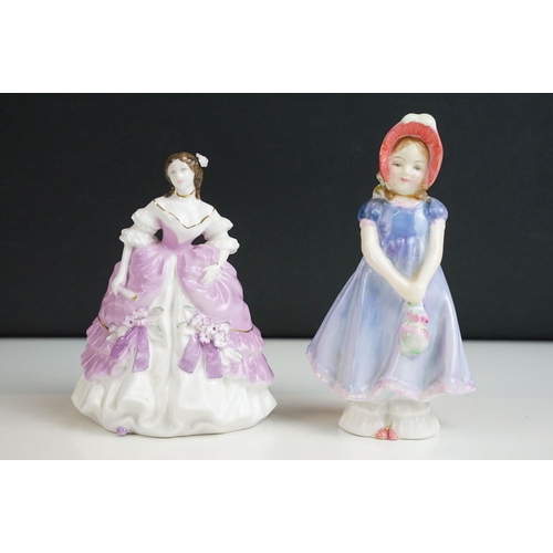 39 - Selection of figurines to include Lladro 2007 annual piece girl with bag, girl with bouquet, Nao exa... 