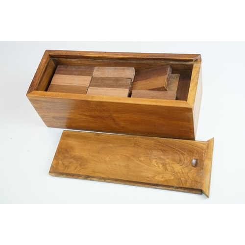 420 - Wooden tray with shell design inlay and brass handles together with a selection of wooden boxes to i... 