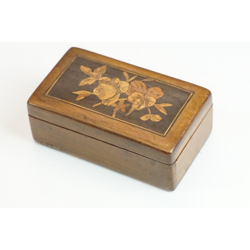 420 - Wooden tray with shell design inlay and brass handles together with a selection of wooden boxes to i... 