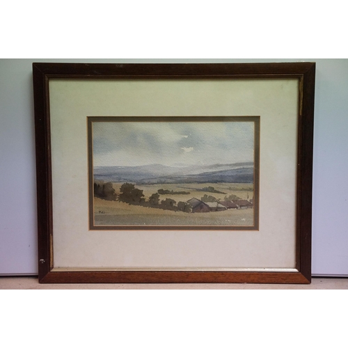 521 - Denis Dellow (20th century), 'Derwent Water, Cumbria', watercolour, together with three other scenic... 