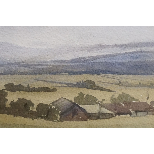 521 - Denis Dellow (20th century), 'Derwent Water, Cumbria', watercolour, together with three other scenic... 