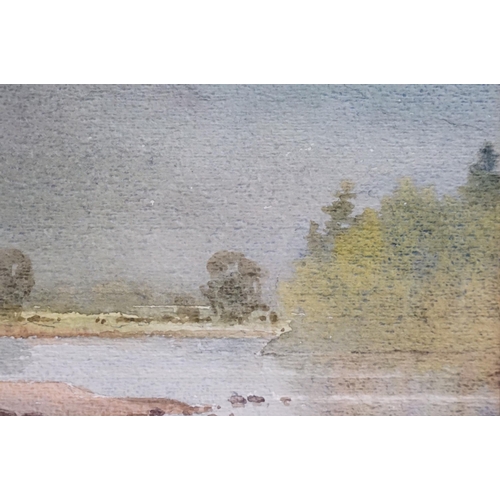 521 - Denis Dellow (20th century), 'Derwent Water, Cumbria', watercolour, together with three other scenic... 