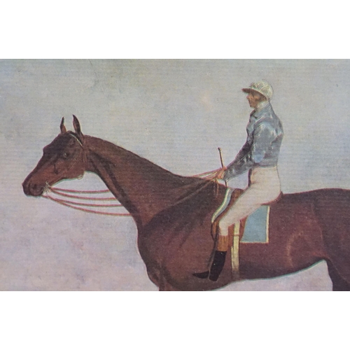 523 - After Liberio Prosperi, ' Lib ' (Italian 1854 - 1928), The Winning Post, colour print, 42 x 60cm tog... 