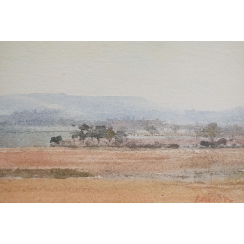 529 - Group of four framed watercolour farm and country landscapes, to includes artists, Edward Stamp, Phi... 