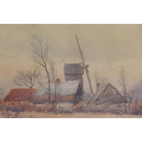 529 - Group of four framed watercolour farm and country landscapes, to includes artists, Edward Stamp, Phi... 