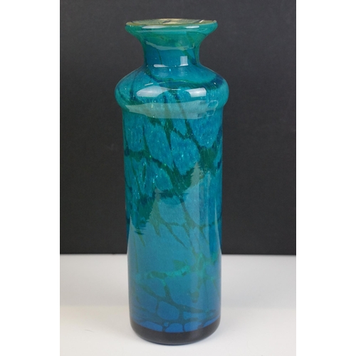 59 - Collection of glass to include an Mdina studio glass vase, H 23.5cm and paperweight together with tw... 