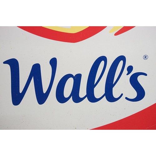 123A - Walls ice cream vintage advertising sign, H 70cm W 50 cm