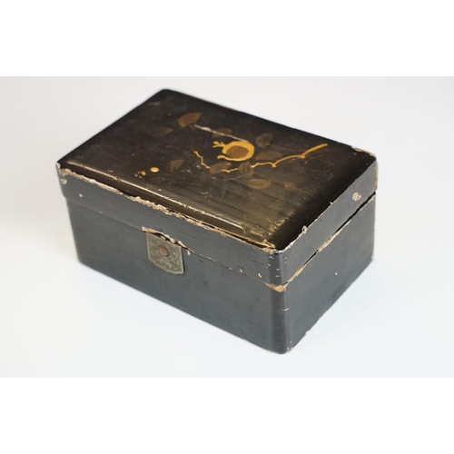 438 - Selection of mixed items to include a brass decorated anchor box, together with a leather picture bo... 