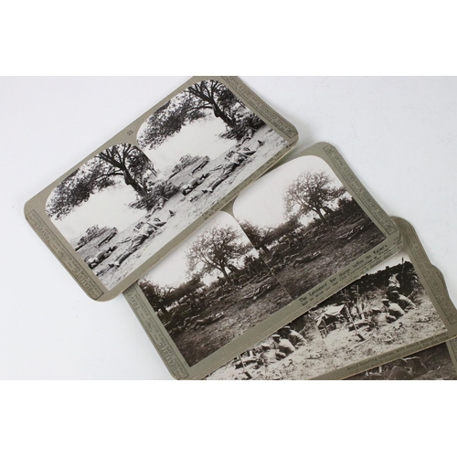 163 - 90 stereoscope cards from the ‘ The Great War ‘ official series by Realistic Travels, all annotated,... 