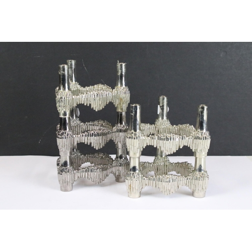 216 - A Vintage Quist of Germany five section chromed candle holder C1960's. (approx 26cm high, although a... 