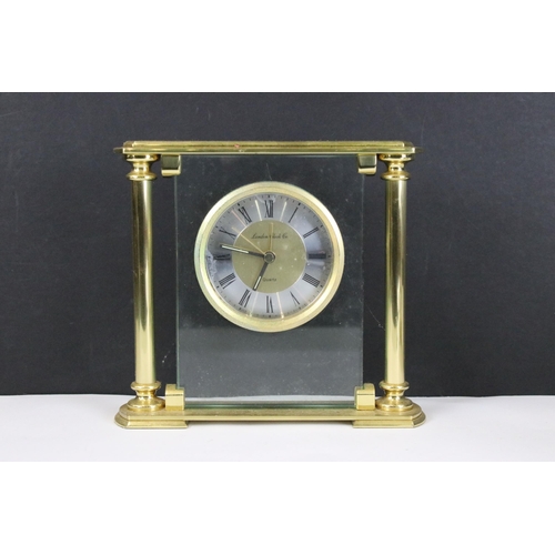 218 - Three carriage clocks to include two London Clock Company examples.