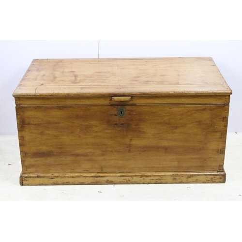 555 - Large Victorian pine blanket box