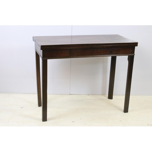 619 - Mahogany extendable hinge top dining table, H 73cm, W 92cm, D 44cm (not extended)