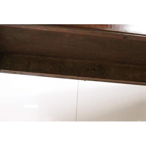 619 - Mahogany extendable hinge top dining table, H 73cm, W 92cm, D 44cm (not extended)