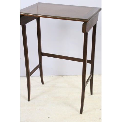 628 - Mahogany tall nest of four tables, tallest H 74cm, W 51cm, D 36cm