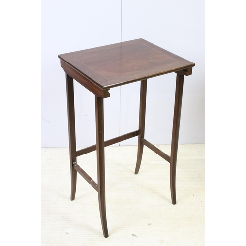 628 - Mahogany tall nest of four tables, tallest H 74cm, W 51cm, D 36cm