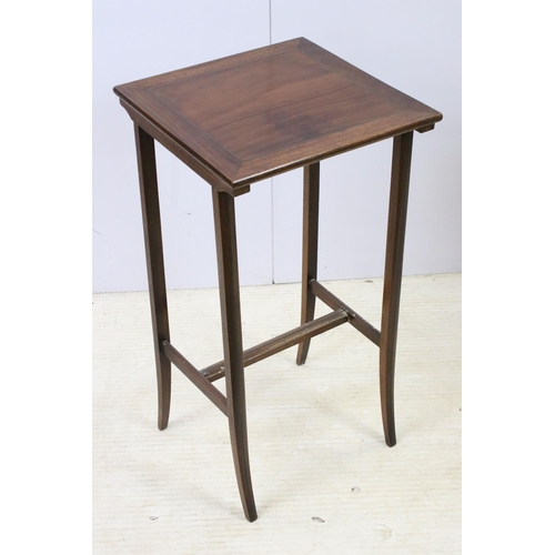 628 - Mahogany tall nest of four tables, tallest H 74cm, W 51cm, D 36cm