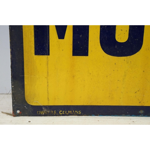 103 - Colman's D.S.F. Mustard vintage enamel advertising sign, H 90cm W 97cm