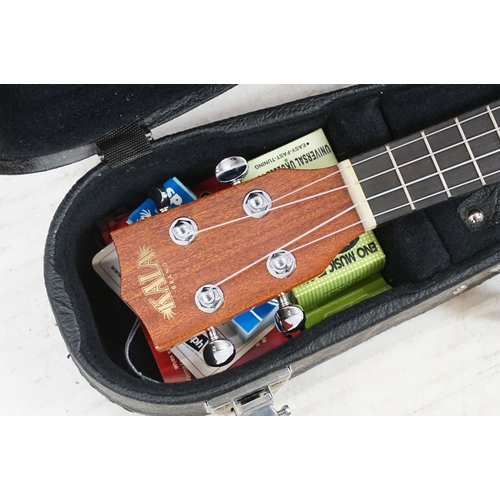 443 - Kala ukulele in case with tuner together with a Herald model HL44 acoustic guitar