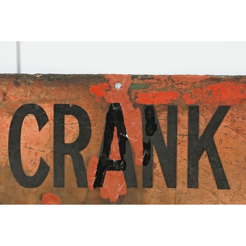 105 - Castrol Motor oil, Wakefield 'Free crank case service' vintage advertising sign, H 61cm, W 76cm