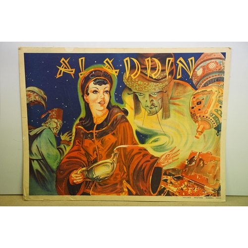 400 - Large mid 20th century Aladdin advertising poster printed on card, by Taylors printers, Wombwell, Yo... 