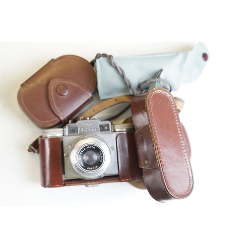 405 - Binoculars and cameras to include Commodore, Cresta Brownie, Halina Paulette Electric, Kodak Colorsn... 