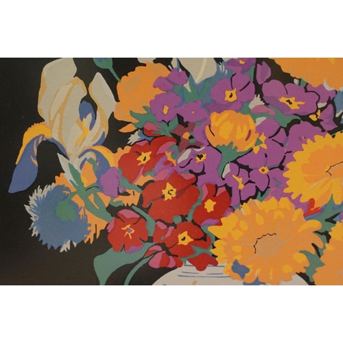 462 - John Edmund Mace (1889 - 1952), an early 20th century silkscreen print depicting a pot of flowers, s... 