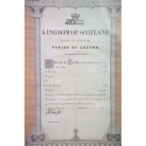 470 - Ephemera - MBE certificate with facsimile? signatures for Queen Elizabeth II and Prince Phillip, 38 ... 