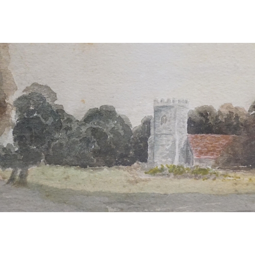 477 - Circle of Peter de Wint (British, 1784 - 1849), Stonehouse Church, Gloucestershire, watercolour, tit... 