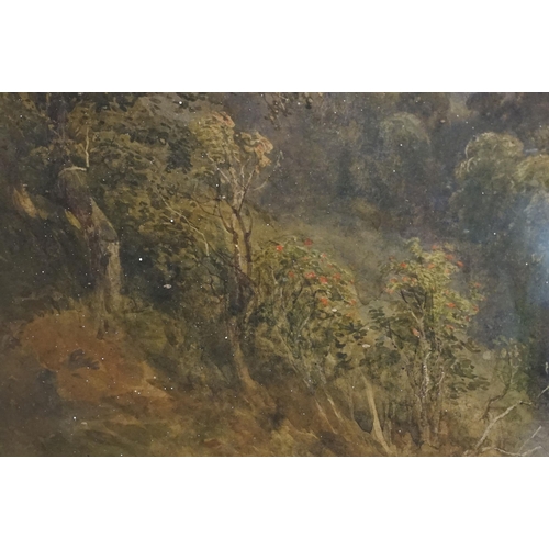 489 - 19th century English school, landscape scene, watercolour,  37 x 54cm, gilt framed and glazed