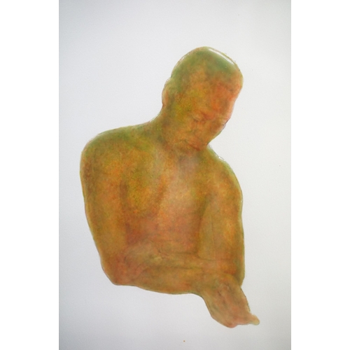 499 - Sara Rossberg (b. 1952), Dark Green Male, acrylic, initialled lower left and dated 1994, titled and ... 