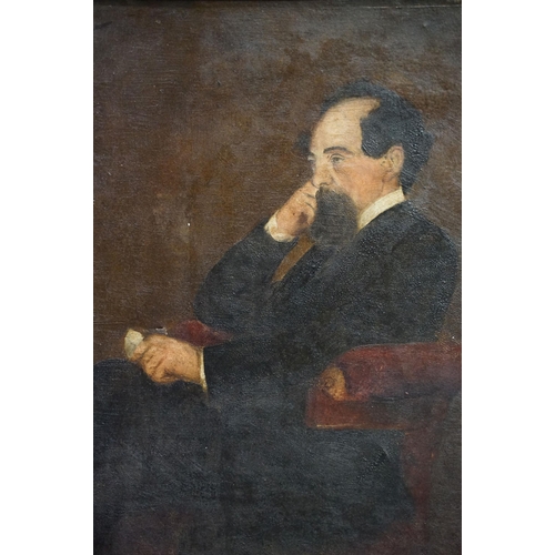 503 - Late 19th / early 20th century English school, portrait of a gentleman seated, oil on canvas, 28 x 2... 